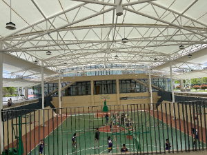 德阳市青衣江路小学校风雨操场膜结构工程